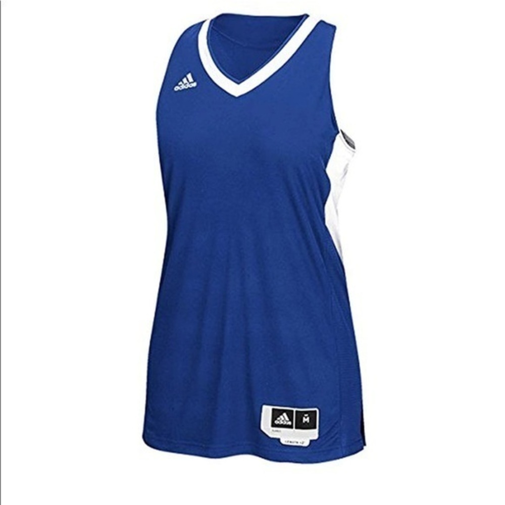 Adidas Commander 15 Womens Basketball Jersey Royal/White